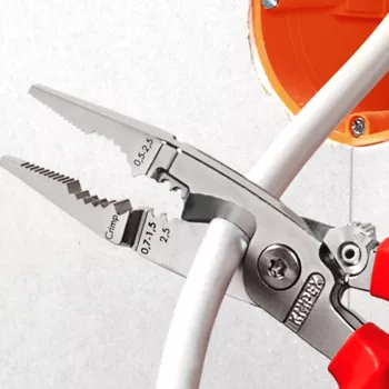 Kombinuotosios replės smailianosės Knipex 13 96 200