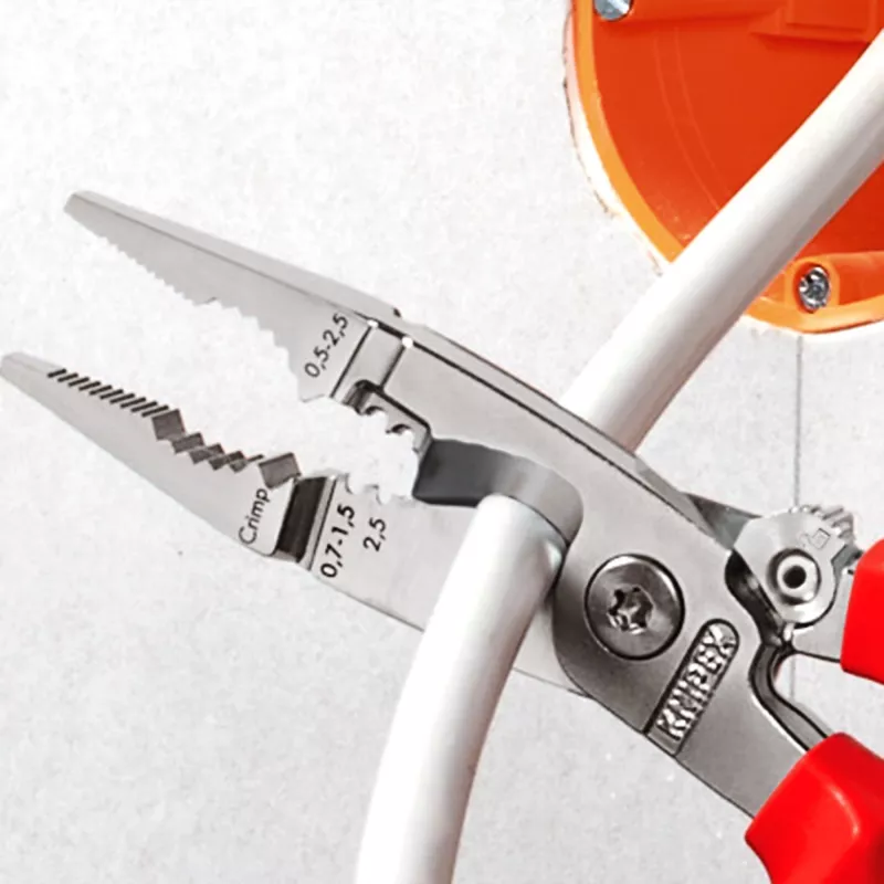 Kombinuotosios replės smailianosės Knipex 13 96 200
