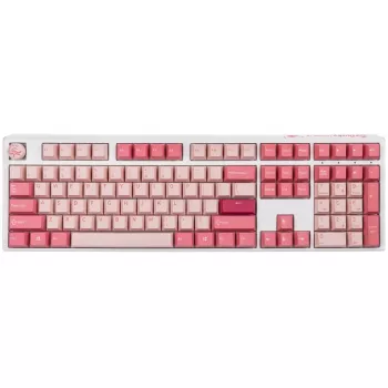 Ducky One 3 Gossamer Pink klaviatūra žaidimams USB US English rožinė, balta