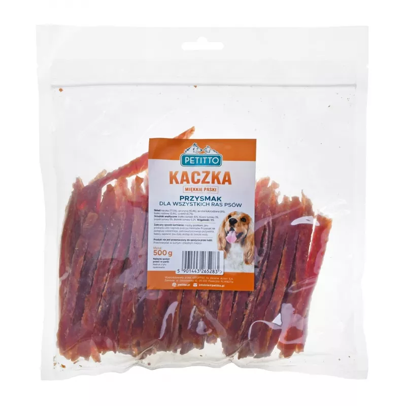PETITTO Duck Soft stripes - šunų skanėstas - 500 g