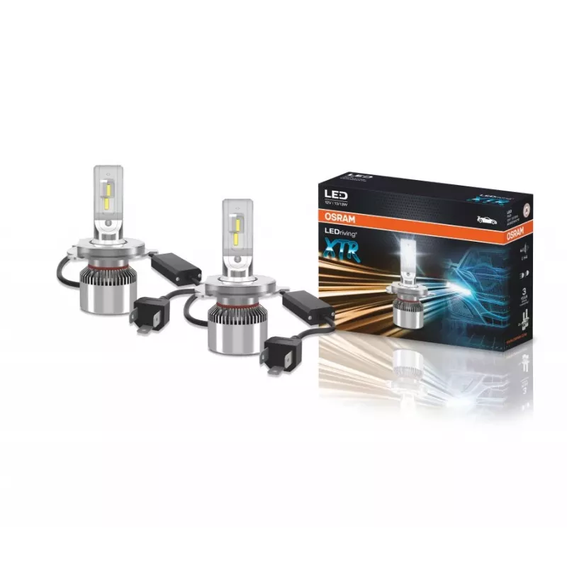 LED priekinių žibintų lemputės Ledvance LEDriving XTR H4 64193DWXTR, 2 vnt. komplektas