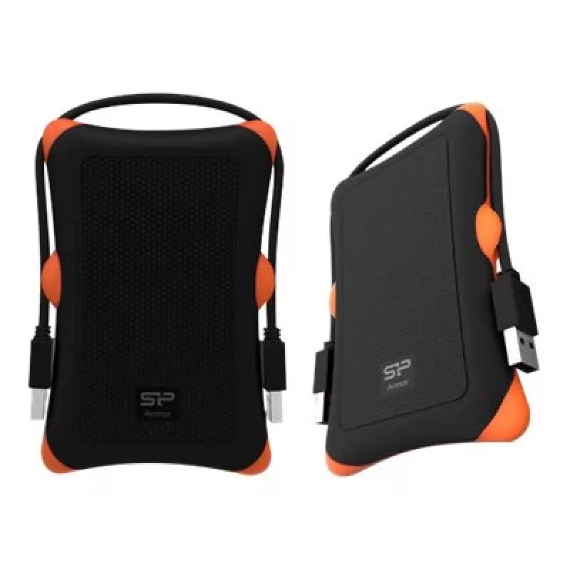 Silicon Power Armor A30 išorinis HDD/SSD korpusas, 2,5 colio vieno lizdo, USB 3.2 Gen 1, Micro-USB A, oranžinis/juodas