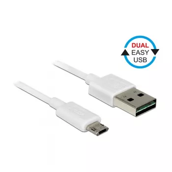 USB kabelis DeLOCK 84805 USB 2.0 0,2 m USB A Micro-USB B baltas