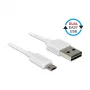 USB kabelis DeLOCK 84805 USB 2.0 0,2 m USB A Micro-USB B baltas
