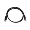 LAN jungiamasis laidas Extralink Cat5e FTP 1 m, F/UTP ekranuotas, RJ-45 į RJ-45, juodas