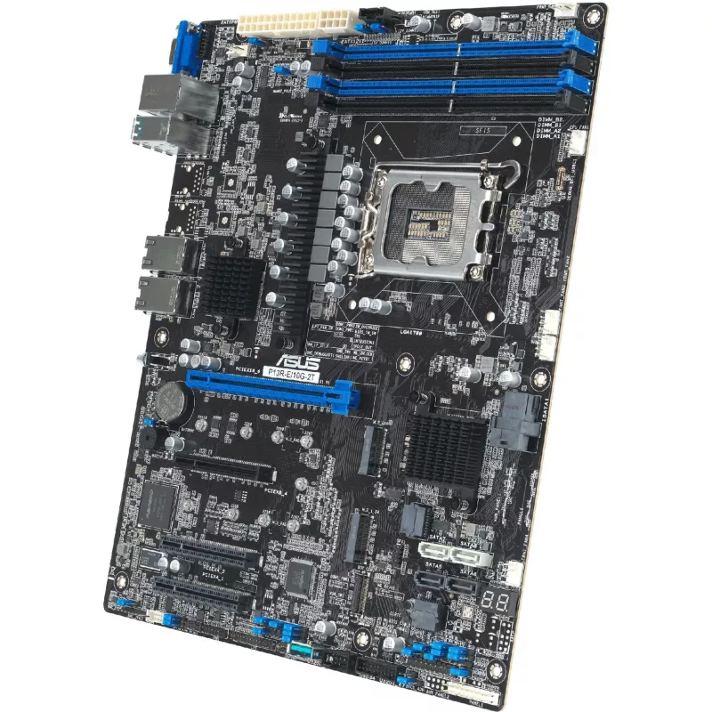 Serverinė motininė plokštė ASUS P13R-E/10G-2T LGA 1700 ATX, Intel mikroschemų rinkinys, DDR5 ECC UDIMM, 4x DIMM, 2x 10Gb RJ-45, 8x SATA III, 2x M.2