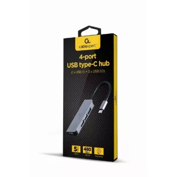 USB-C centrinis įrenginys 4 prievadai, 3x USB 2.0, USB 3.1