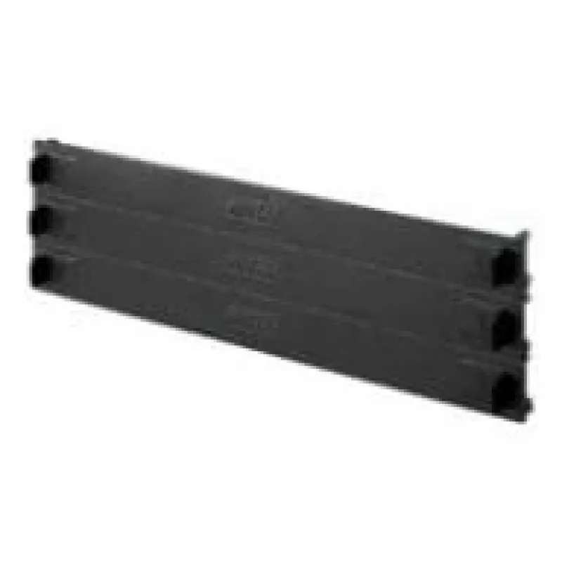 Rittal 7151.305 aklė plokštė 19 inch 1U, 3 vnt., juoda plastikinė