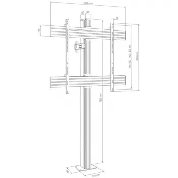 Hagor CPS FLOOR-WALL BOLT-DOWN 1x 75 – 86 colių juoda 50 kg talpa