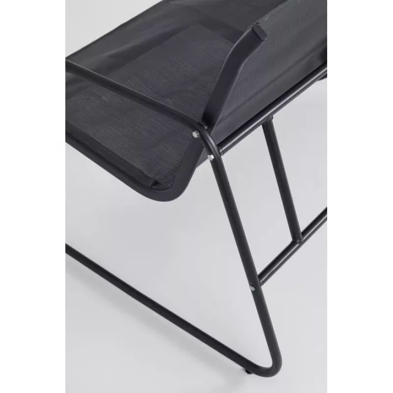 Extralink Black Forest sodo baldų komplektas: dvi kėdės + gultas + išskleidžiamas staliukas, juoda L-0358