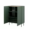 Stelažas cama meble ONDA ONDA 98×45×127 cm žalias, ant grindų statomas sieninis spintelė