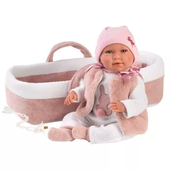 Lėlė Llorens Mimi Rosa 42 cm — Llorens 74012, vinilas ir tekstilė, sąnarinės galūnės
