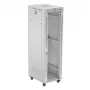 Laisvai pastatomas tinklo spintos stovas LANBERG FF01-6842-12SL 42U, 600×800 mm, 2121 mm aukštis, 1200 kg talpa, IP20, pilkas