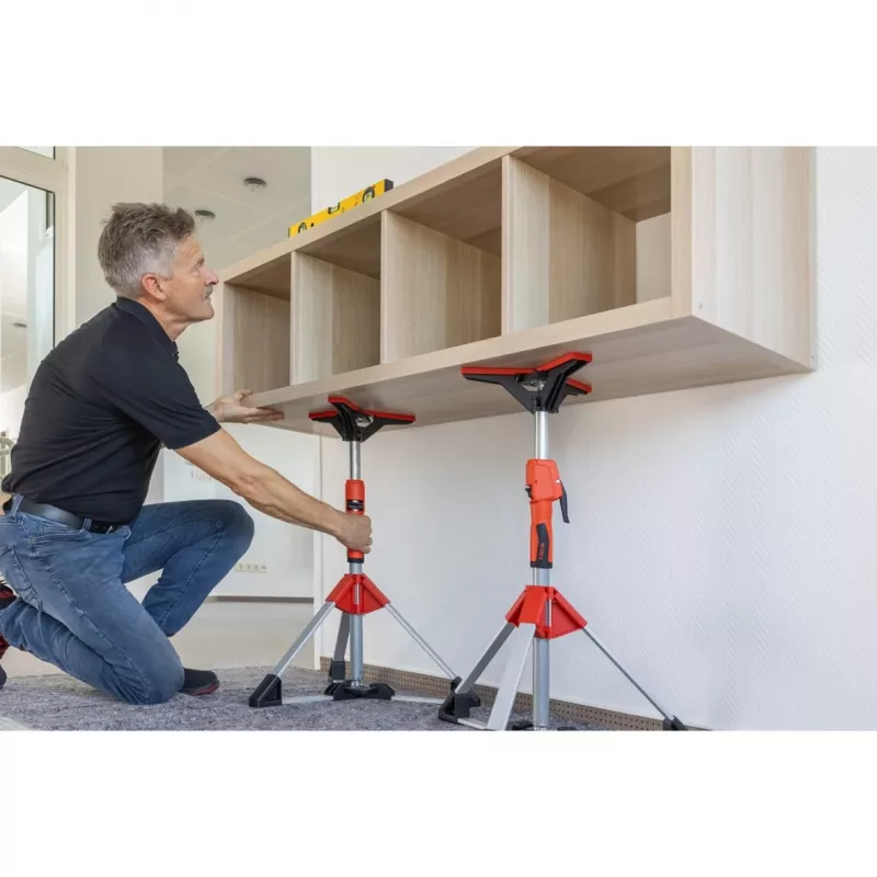 Lubų ir montavimo atrama Bessey STE90 reguliuojama 575–910 mm su pompine rankena