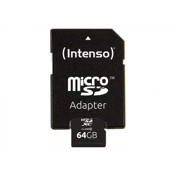 Intenso 64GB microSDXC Class 10 atminties kortelė
