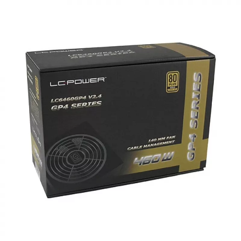 LC Power GP4 Series LC6460GP4 V2,4 - Maitinimo blokas (vidinis) - ATX12V 2,4 - 80 PLUS Gold - 460 W - aktyvus PFC (LC6460GP4)