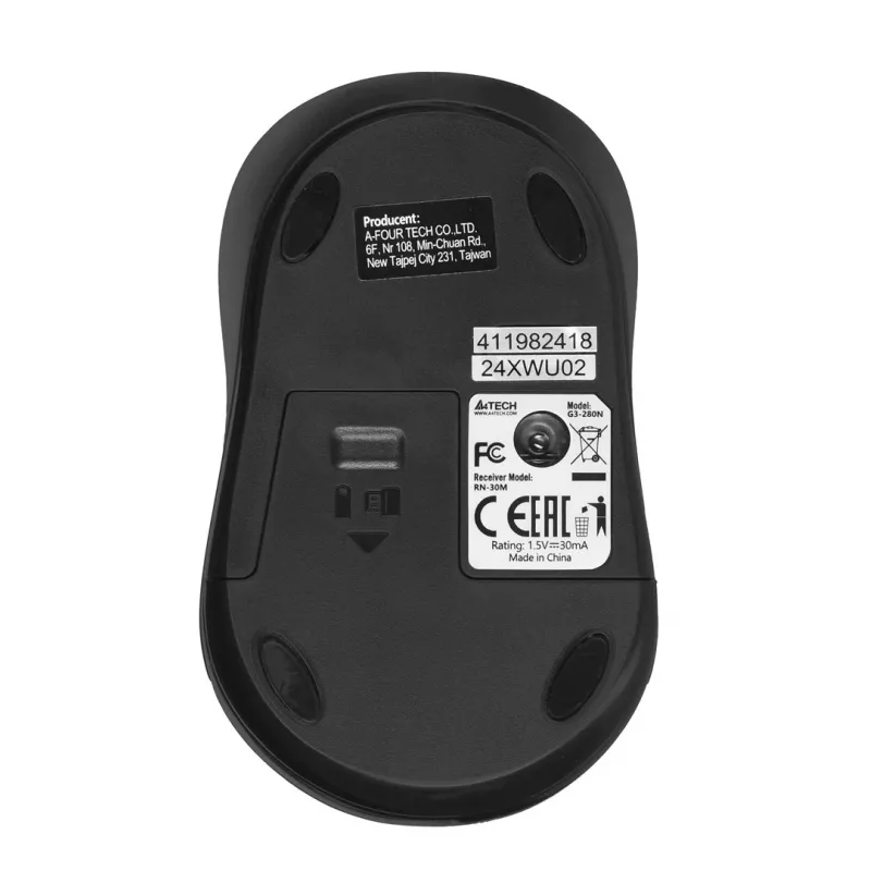 A4Tech G3-280N pelė ambidekstrinė RF belaidė optinė 2000 DPI