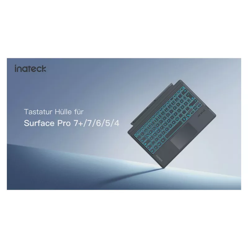 inateck klaviatūra Surface pilka, Surface GO 1-4 Com. QWERTZ