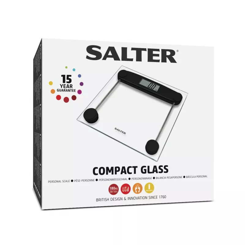 Svarstyklės vonios Salter 9208 BK3R Compact Glass Electronic