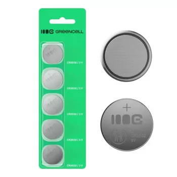 Žalioji baterija Green Cell CR2032 3V 220mAh, pakuotė po 5 vnt.