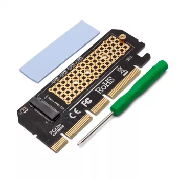 Plėtotės kortelė, adapteris M.2 NVMe M-Key PCI-E Savio AK-41