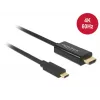 Laido adapteris vaizdui DeLOCK 85290 USB Type-C į HDMI 1 m Juoda