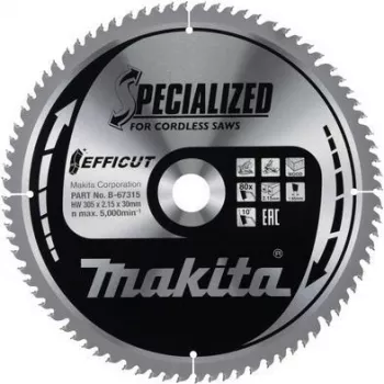 Makita Specialized EFFICUT pjovimo diskas – medienai ir metalui – 305 mm – 80 dantų