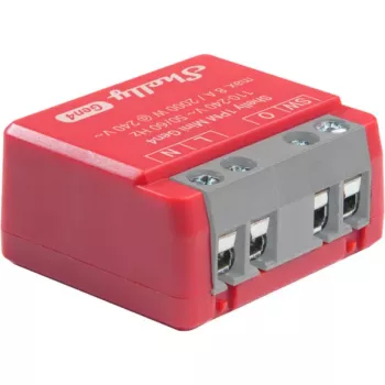 Shelly 1PM Mini Gen4 2 rinkinys – belaidė Wi-Fi relė su energijos matavimu, kompaktiškas modulis