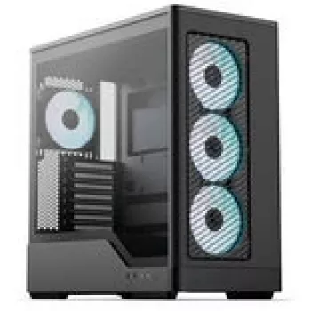 Kompiuterio korpusas AEROCOOL D520A Midi-Tower ATX grūdintas stiklas RGB — juodas