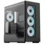 Kompiuterio korpusas AEROCOOL D520A Midi-Tower ATX grūdintas stiklas RGB — juodas
