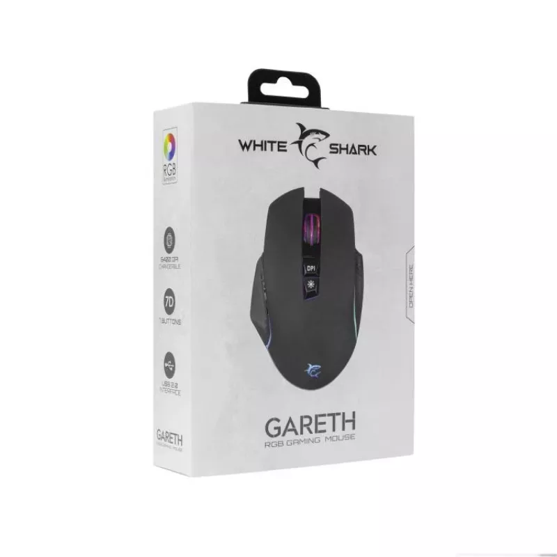 White Shark GM-5009 Gareth Black žaidimų pelė