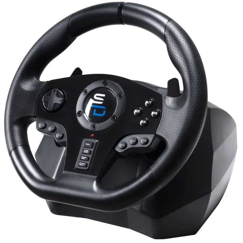 Vairas su pedalais Subsonic GS850-X Juodas 270° sukimosi kampas USB
