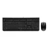 CHERRY DC 2000 Universal USB AZERTY Belgian Juoda – belaidė klaviatūra ir pelė