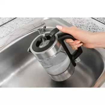ProfiCook PC-WKS 1229 G elektrinis virdulys 1 L 1600 W Nerūdijantis plienas, Skaidrus