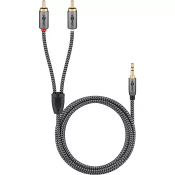 Goobay 65284. Anschluss 1: 3.5mm, Steckverbinder 1 Geschlecht: Männlich, Anschluss 2: 2 x RCA, Steckverbinder 2 Geschlecht: Männlich, Kabelmaterial: K