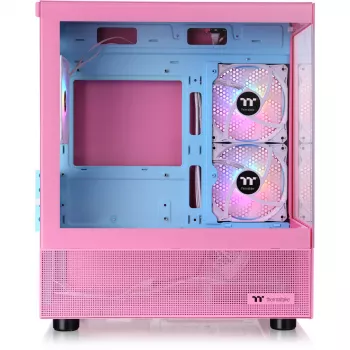 Thermaltake View 170 TG ARGB rožinis Micro Tower korpusas su dviem grūdinto stiklo plokštėmis