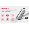 USB-C Hub Unitek 7in1 Aliuminis PD 100W 5 Gbps