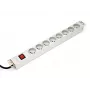 DIGITUS Professional A-19-STRIP-2-IMP – maitinimo paskirstymo blokas (PDU) 1U, 8x kištukinių lizdų, 1,8 m laidas, baltas
