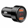 Automobilinis USB greitasis įkroviklis Baseus CCMLC20A-01 – išmaniesiems telefonams, įėjimas 12–24 V, išėjimas iki 20 V, juodas