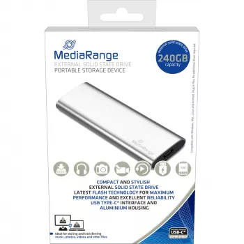 Išorinis kietojo kūno diskas „MediaRange“ 240 GB M.2 USB Type-C MR1101