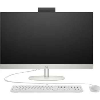 HP 27-cr0109ng Intel® Core™ i3 i3-N300 68,6 cm (27) 1920 x 1080 pikselių Viskas-viename kompiuteris 8 GB DDR4-SDRAM 512 GB SSD FreeDOS Wi-Fi 6 (802.11ax) Baltas (9U7M0EA#ABD)