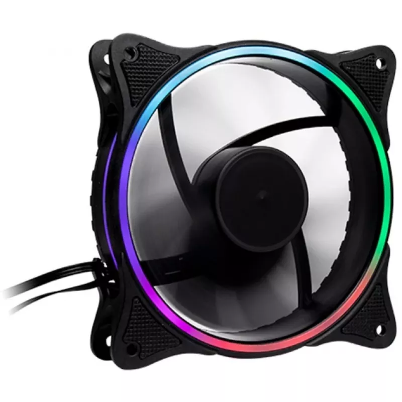 Inter-Tech 888860272 RGB korpuso aušintuvas, 120 mm, 120x120x25 mm, juodas