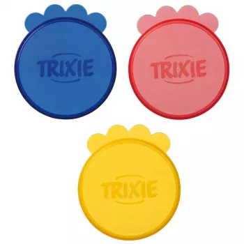 Trixie TX-24551 skardinės dangtelis plastikinis 7,6 cm apvalus, pakuotė po 3 vnt., šunims ir katėms