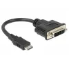 Vaizdo kabelio adapteris DeLOCK 65564 0,2 m HDMI Type C DVI-D Juodas