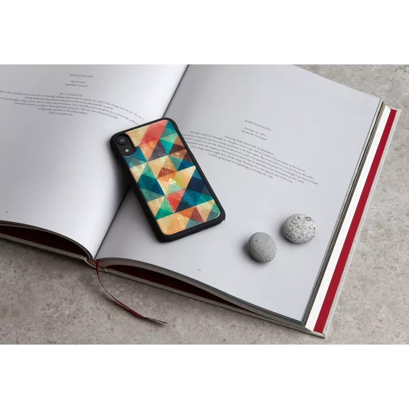 Mobiliojo telefono dėklas iKins iPhone XR — Mosaic Black apsauginis dangtelis