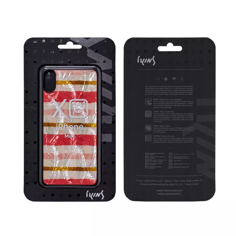 Telefono dėklas iKins, skirtas iPhone XS Max — juodas, trumpo pyrago dizainas
