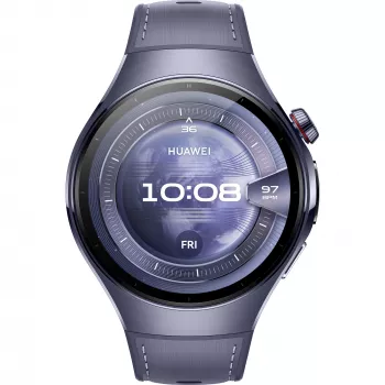 HUAWEI Watch 5 46mm (Rates-L39L) pilkas/violetinis kompozitinis dirželis, titano korpusas