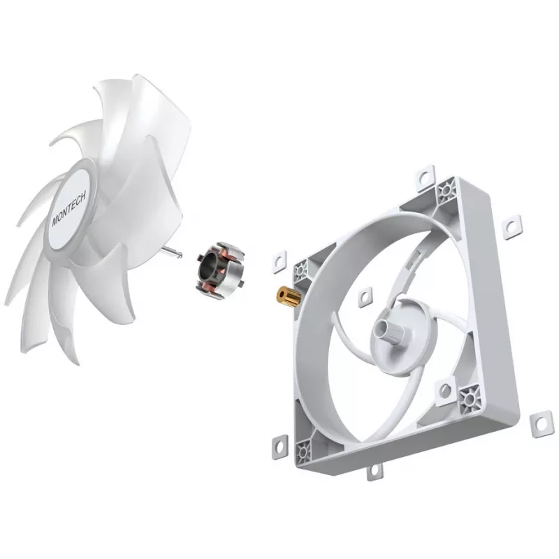 Ventiliatorių rinkinys Montech GF120 PWM ARGB 3 viename – 120 mm PWM ventiliatoriai su ARGB apšvietimu