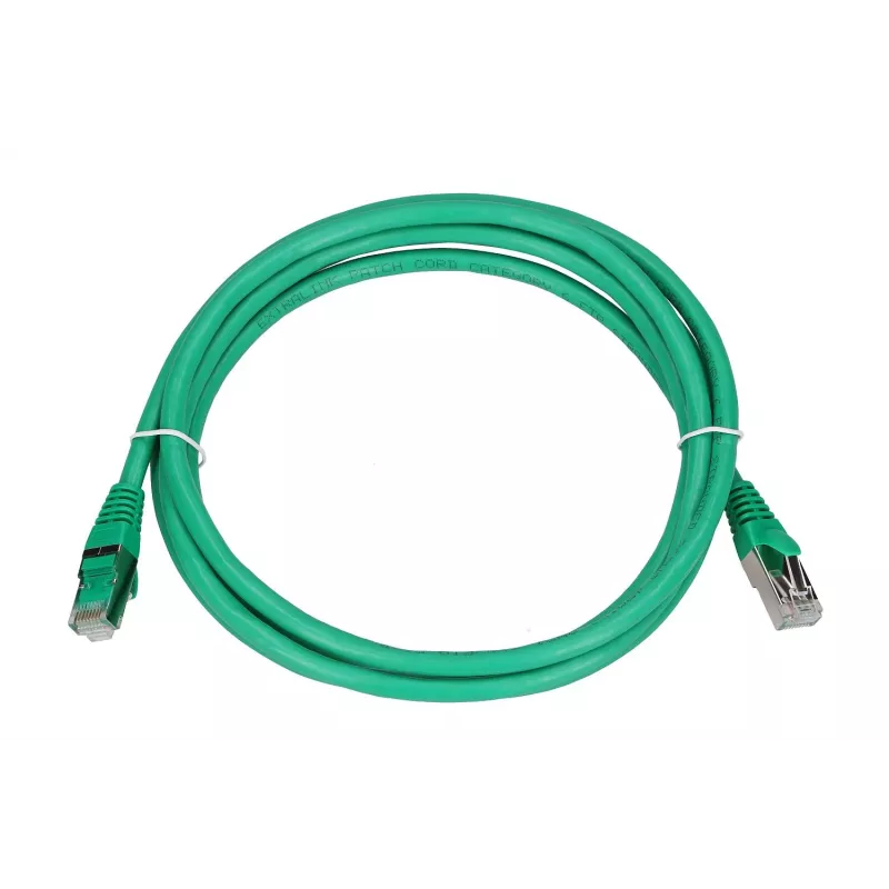 Extralink Cat.6 FTP 2m LAN jungiamasis laidas, varinis tinklo kabelis, vytos poros 1 Gbit/s