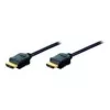 Assmann HDMI High Speed laidas su Ethernet, 10.0 m, A tipo M/M, juodas, auksuoti kontaktai (AK-330107-100-S)